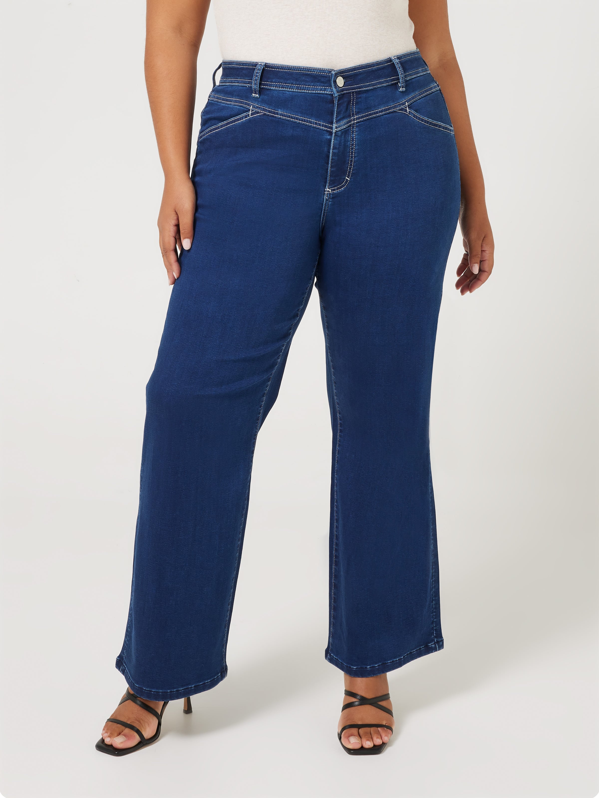 Curve Amaze High Rise Wide Leg Jean Just Jeans Online