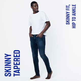 Skinny tapered. tight fit. skinny tapered leg