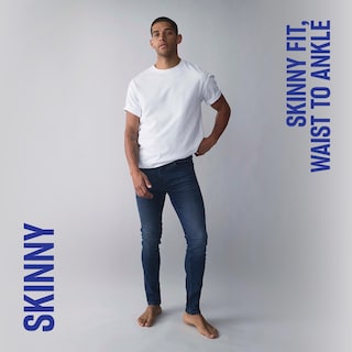 Skinny. Skinny fit, waist to ankle