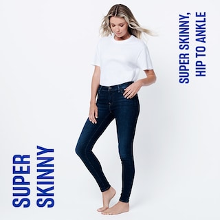 Super skinny fit. Waist to ankle