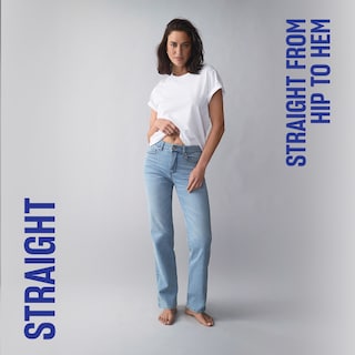Straight. Straight from hip to hem