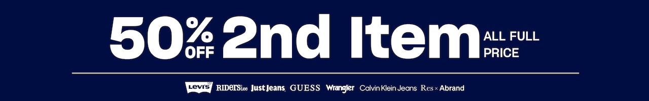 50% off second item. All full price.