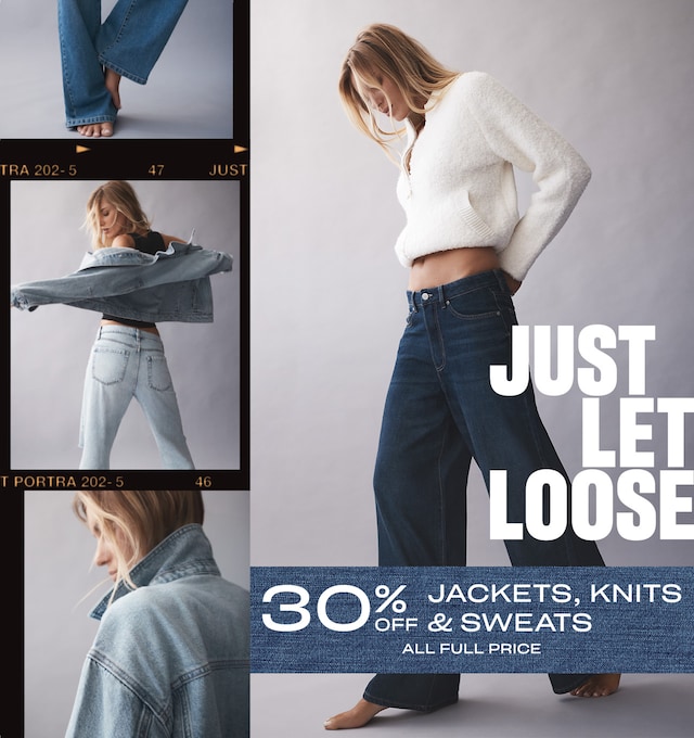 30% Off Jackets, Knits & Sweats. All Full Price.