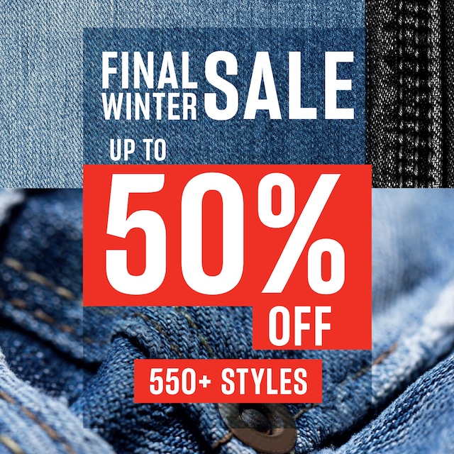 Final Winter Clearance. Up to 50% off