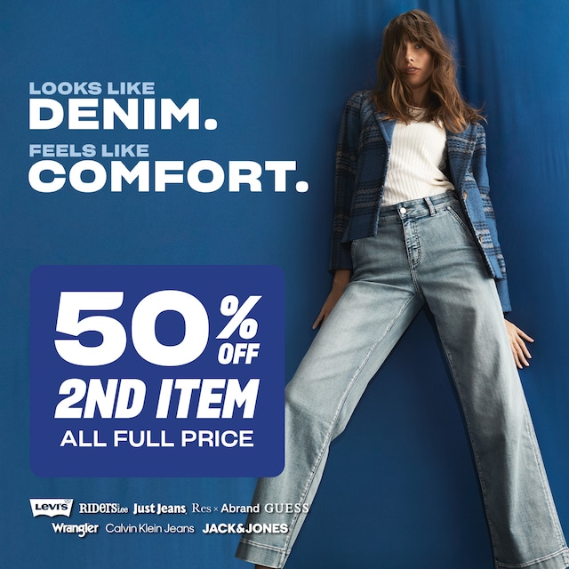 50% off 2nd item. All Full Price.