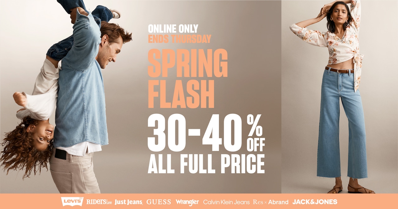 Online only, ends Thursday. 30-40% off all full price.