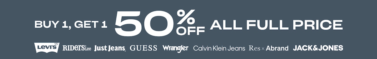 Buy 1 Get 1 50% Off All Full Price.