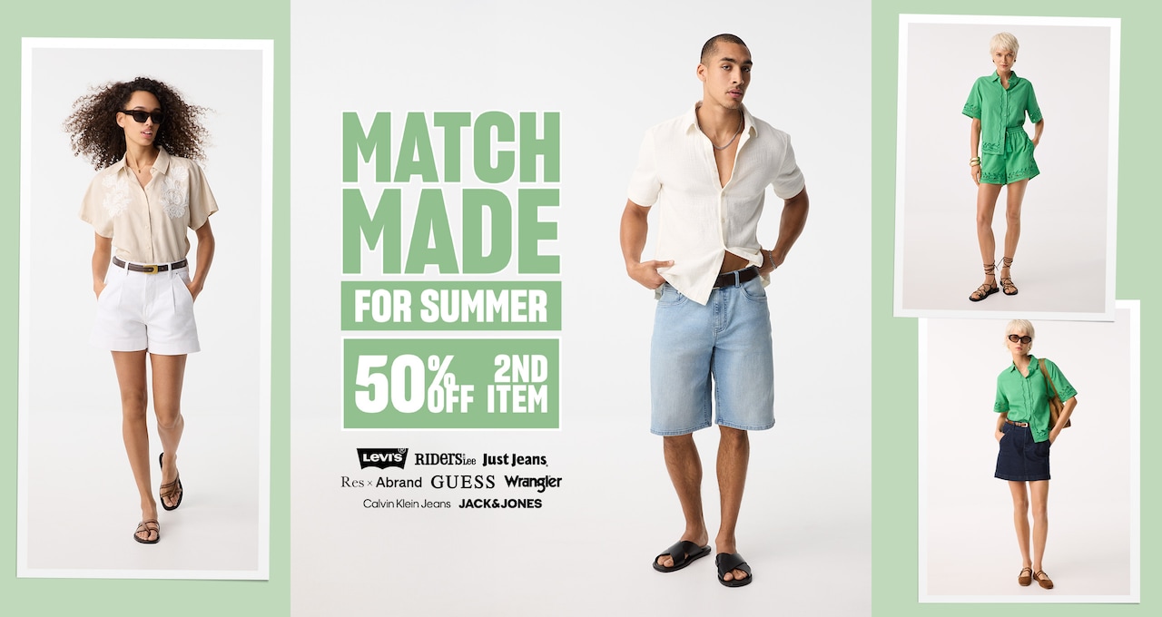 Match Made For Summer. 50% Off 2nd Item. All Full Price.