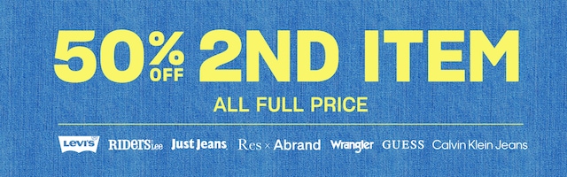 50% Off 2nd Item. All Full Price