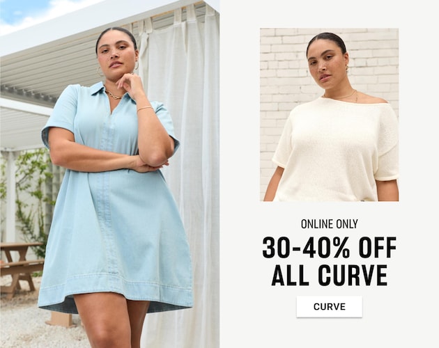 Online Only. 30-40% Off All Curve