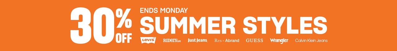 30% Off Summer Styles. Ends Monday.