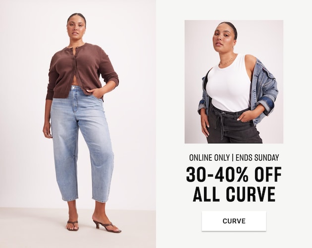 Online Only. Ends Sunday. 30-40% Off All Curve