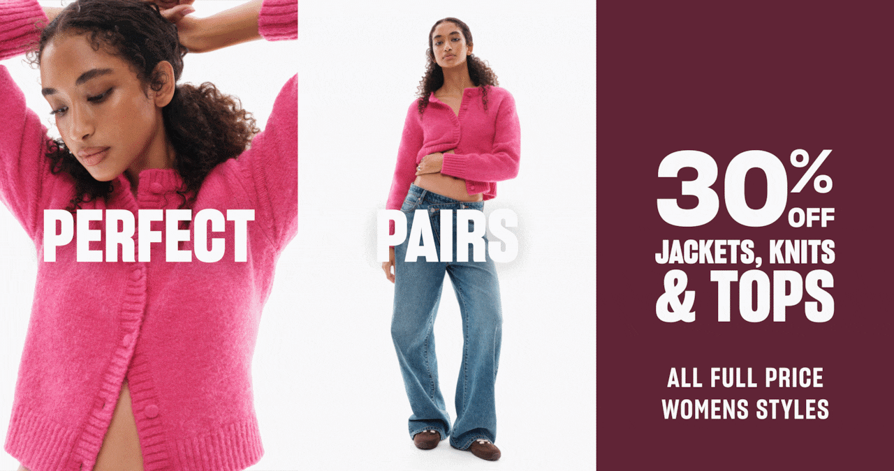 30% Off Knits & Sweats All Full Price.