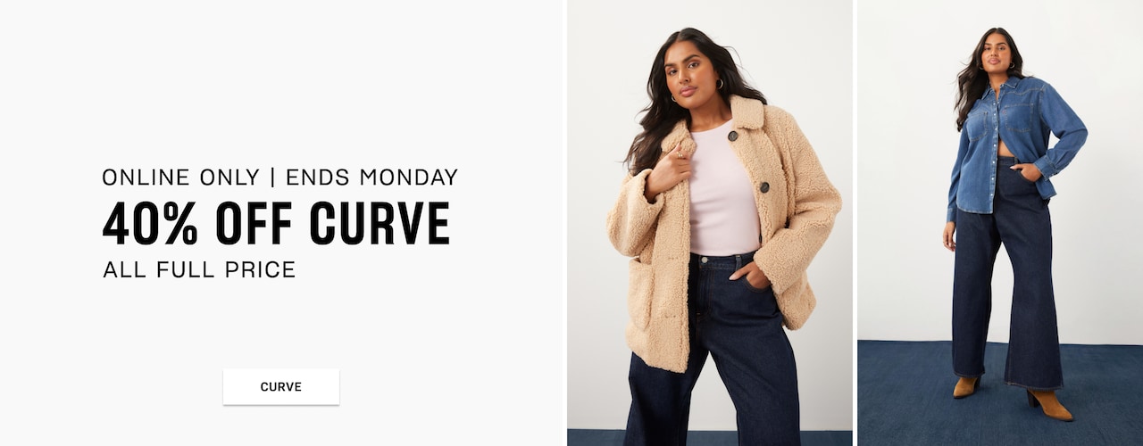 Online Only | Ends Monday. 40% Off Curve All Full Price. Curve.