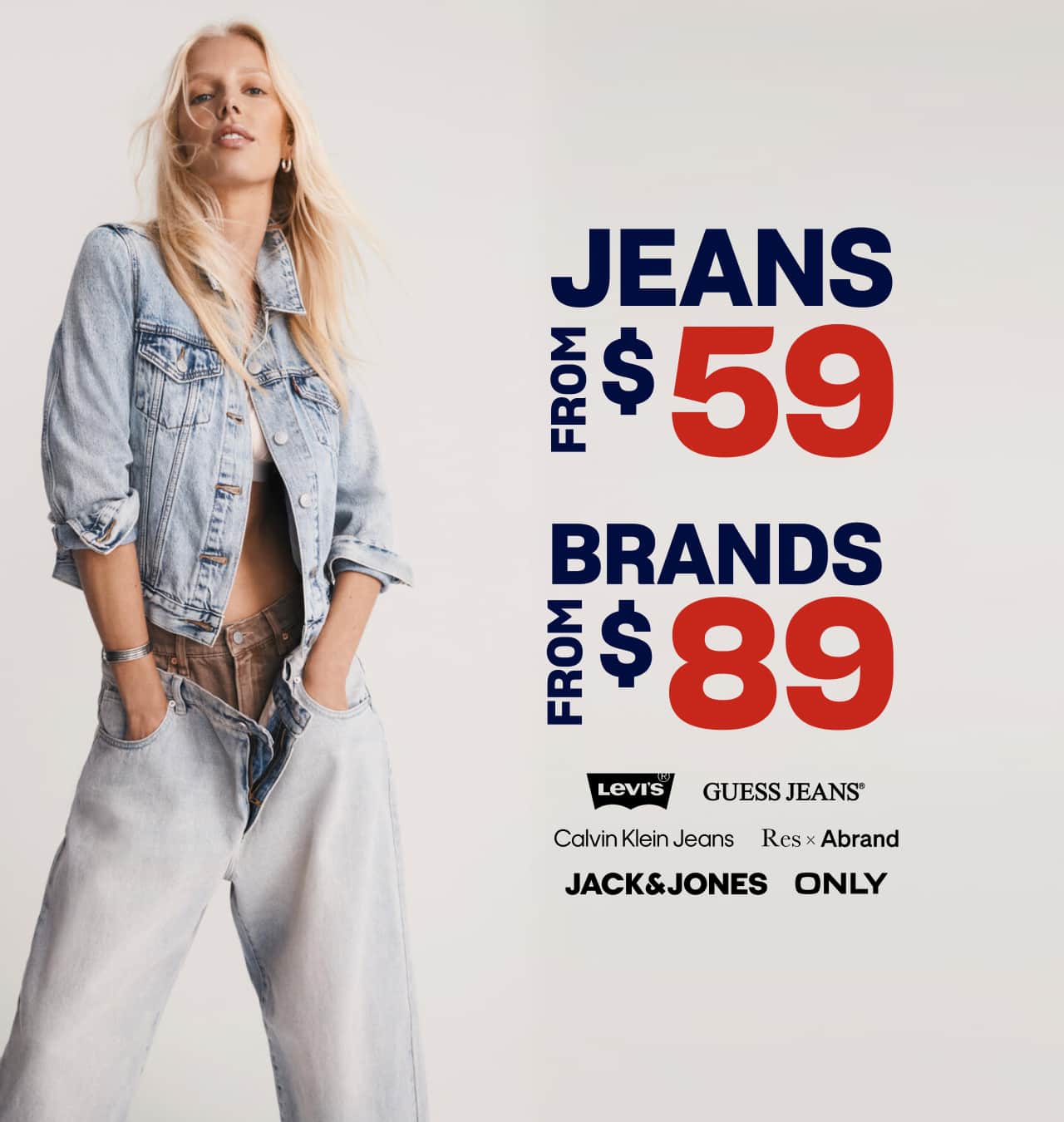 Jeans from $59 | Brands from $79.