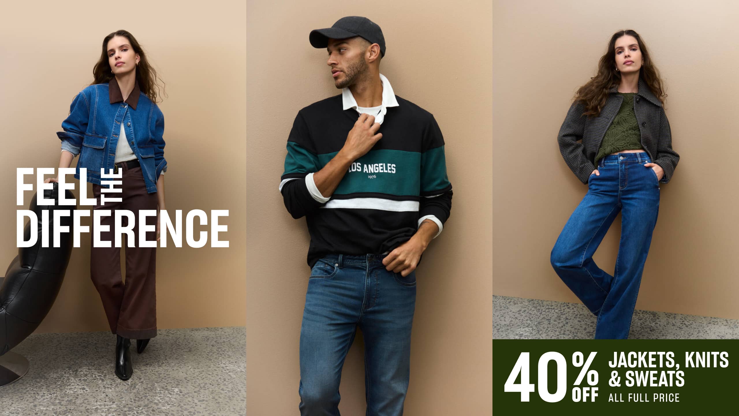 40% Off Jackets, Knits & Sweats All Full Price