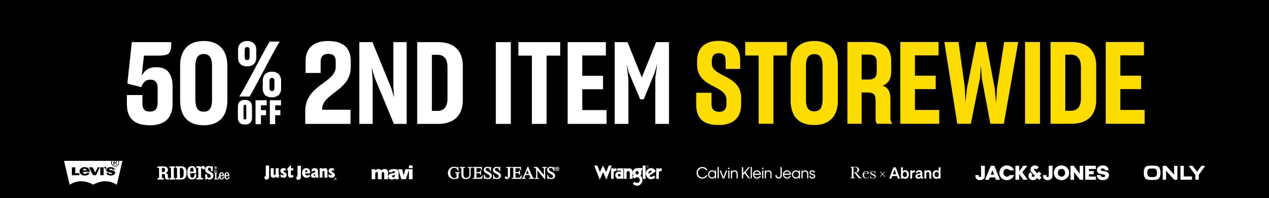 50% Off 2nd Item Storewide