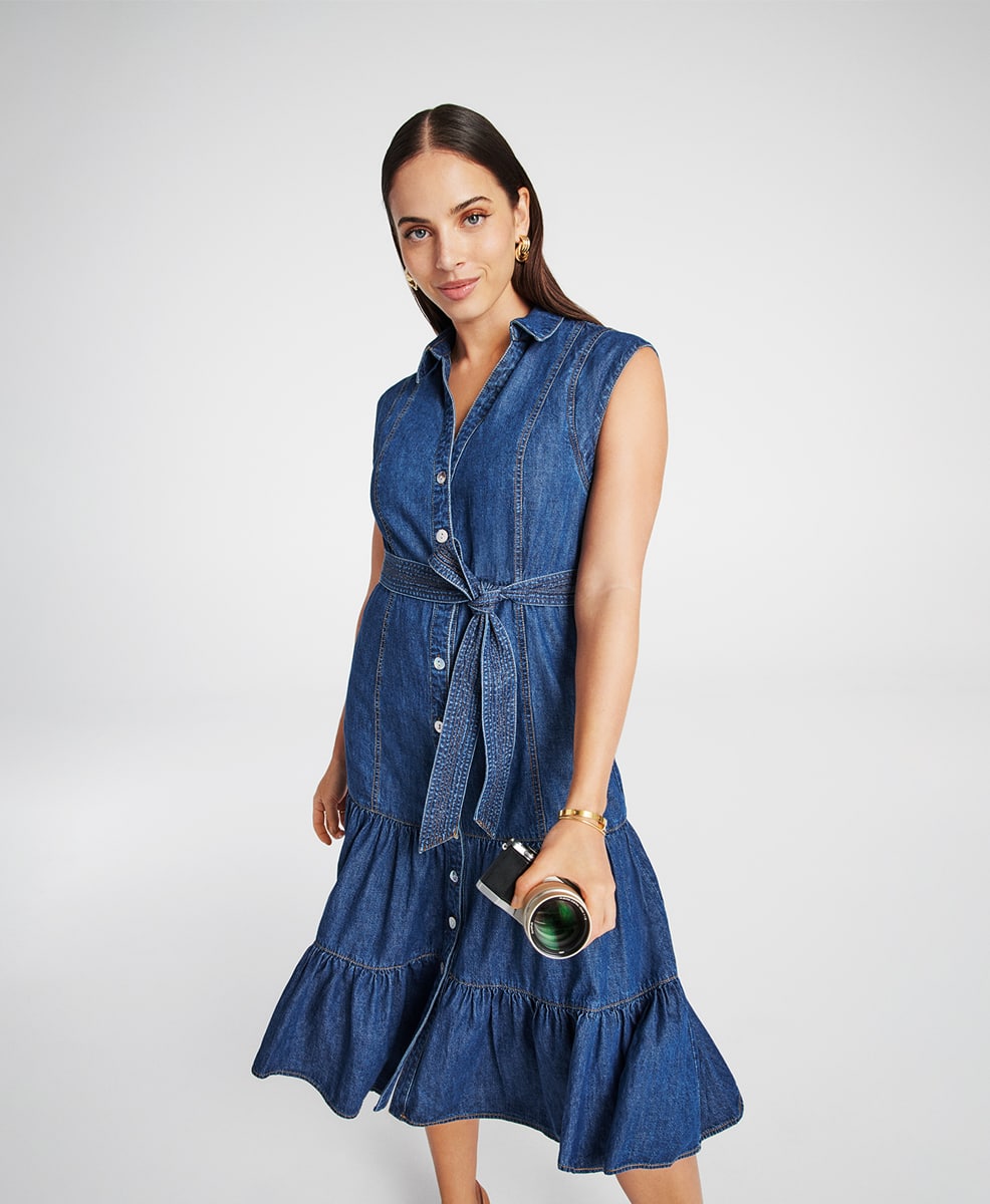 Mimi Tiered Denim Dress