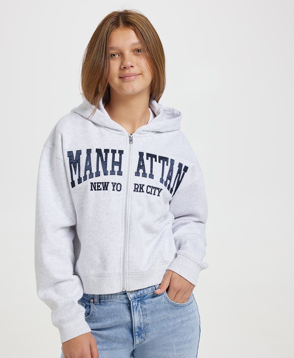 Girls Amelia Cropped Zip Sweat