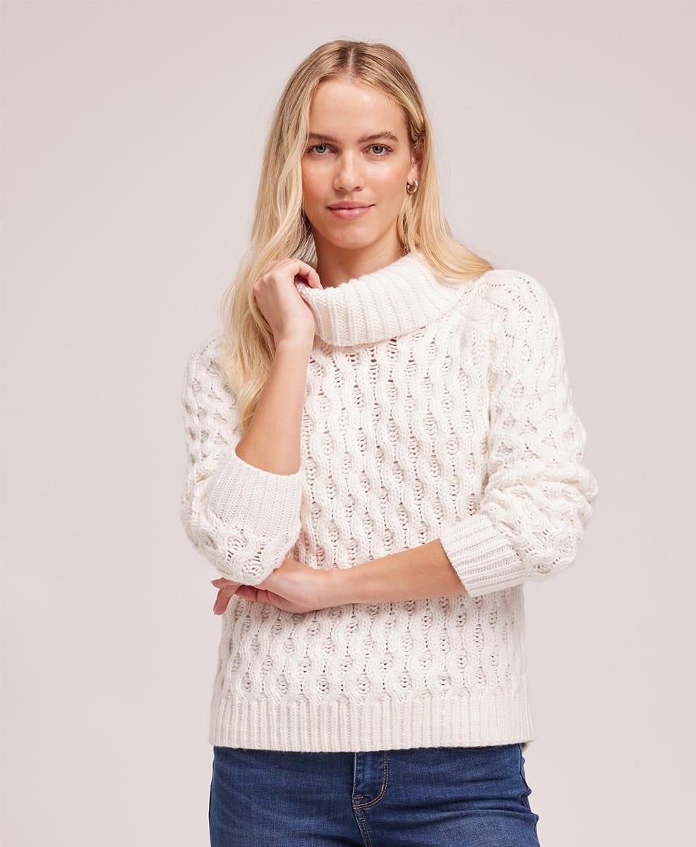 Textured Roll Neck Pullover