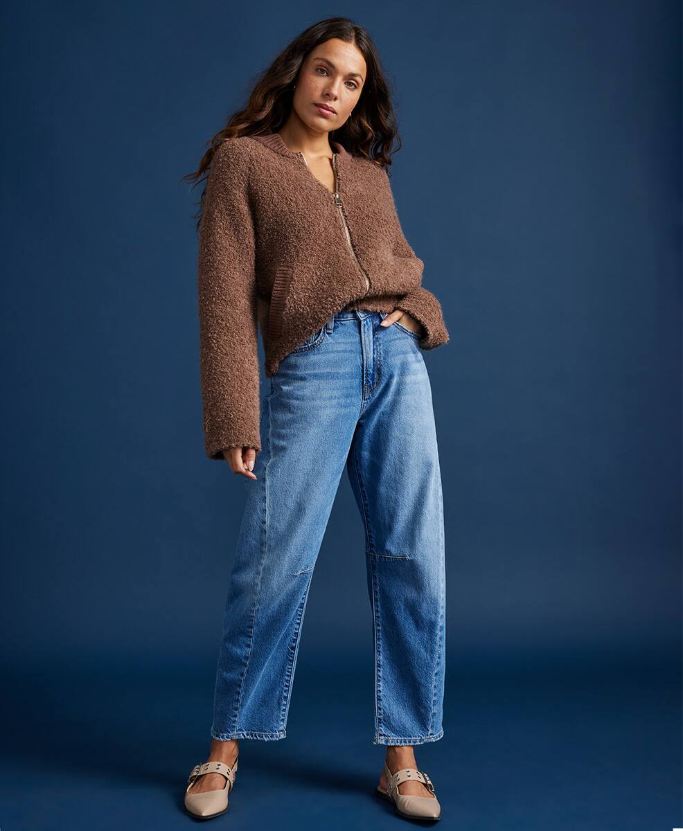 Bree Boucle Knit Bomber