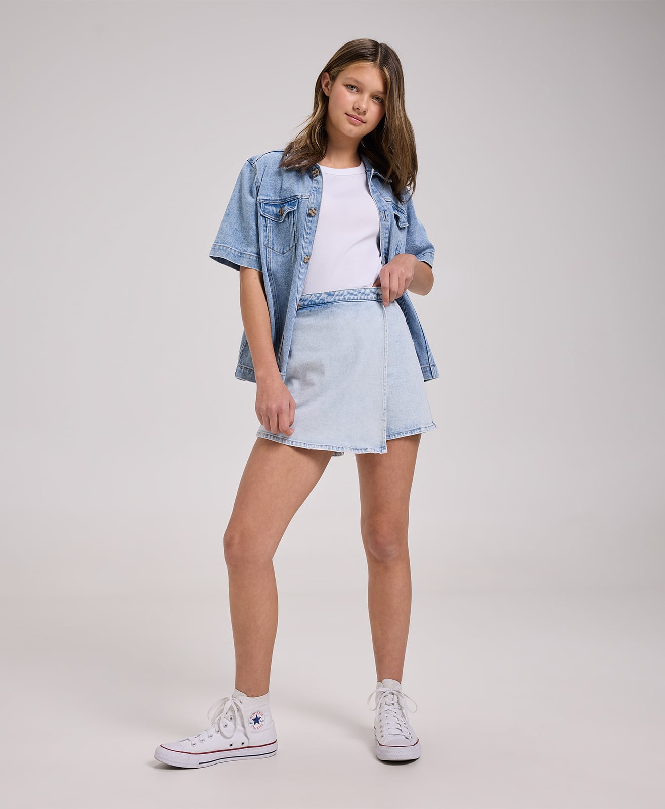 Girls Scarlett Denim Skort