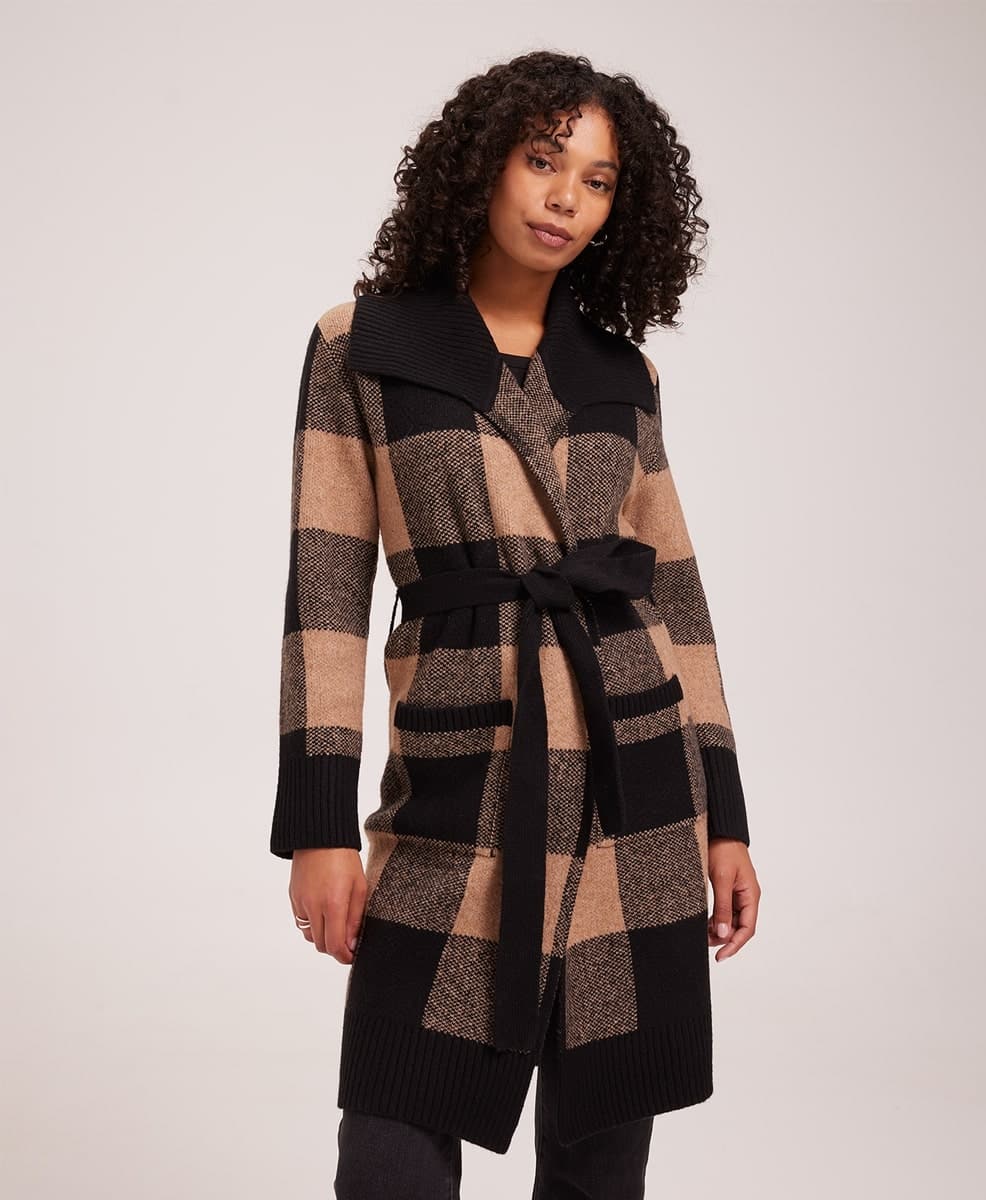 Tara Contrast Collar Coatigan