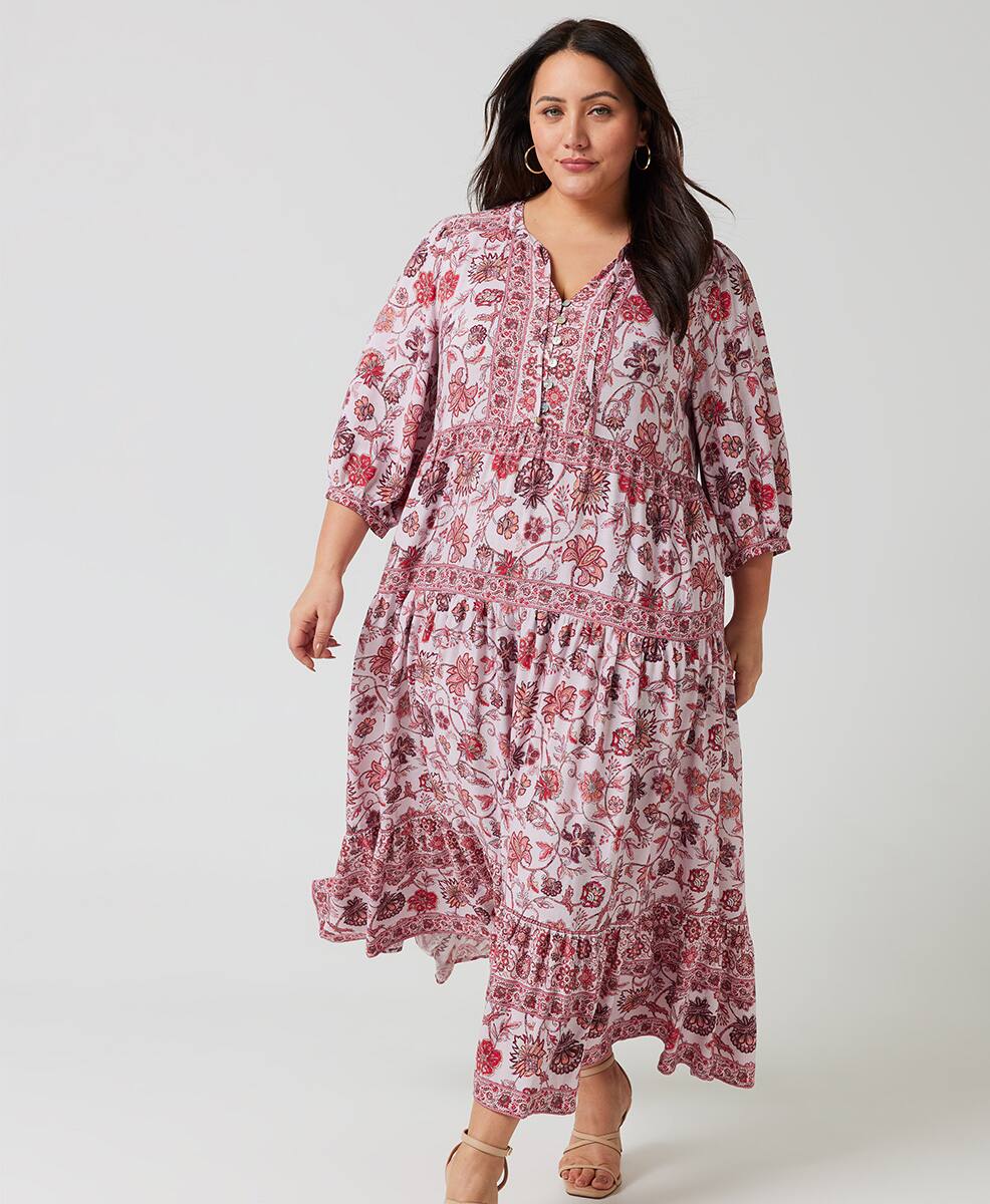 Curve Ginger Boho Long Dress