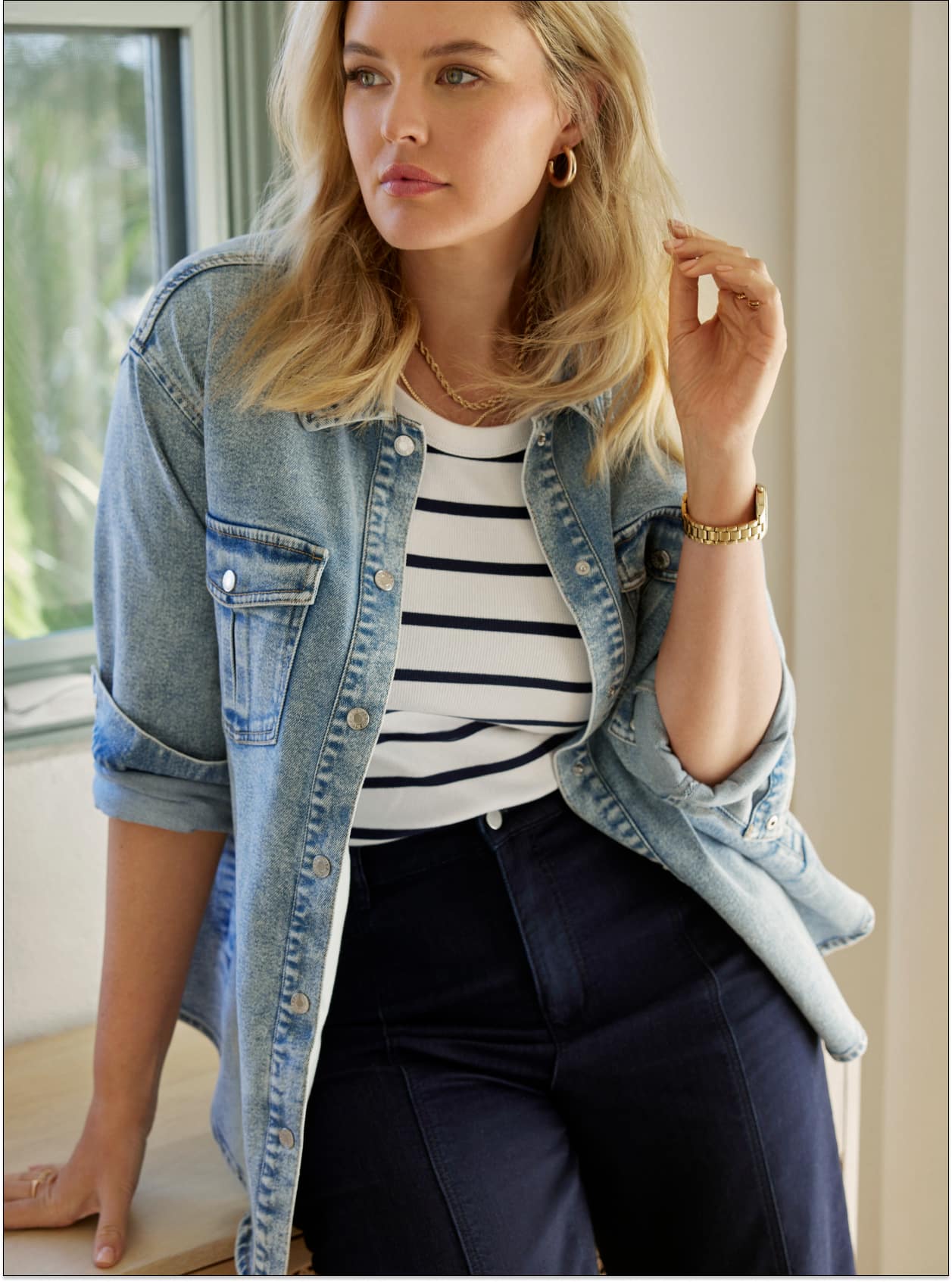 Tee and Denim Jacket