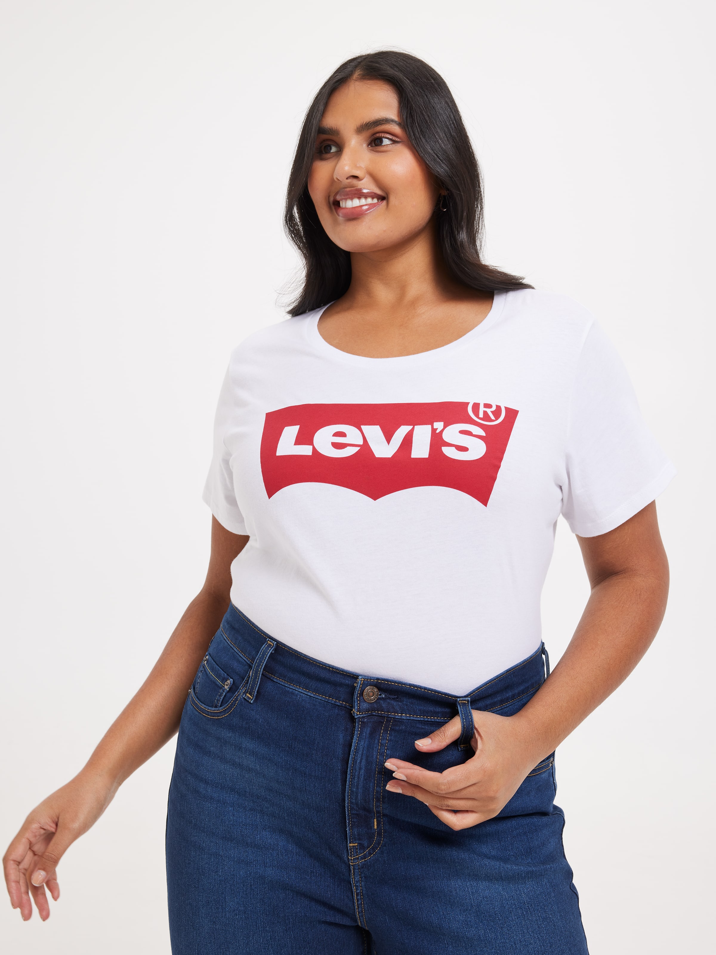 Curve Perfect Tee In White Just Jeans Online