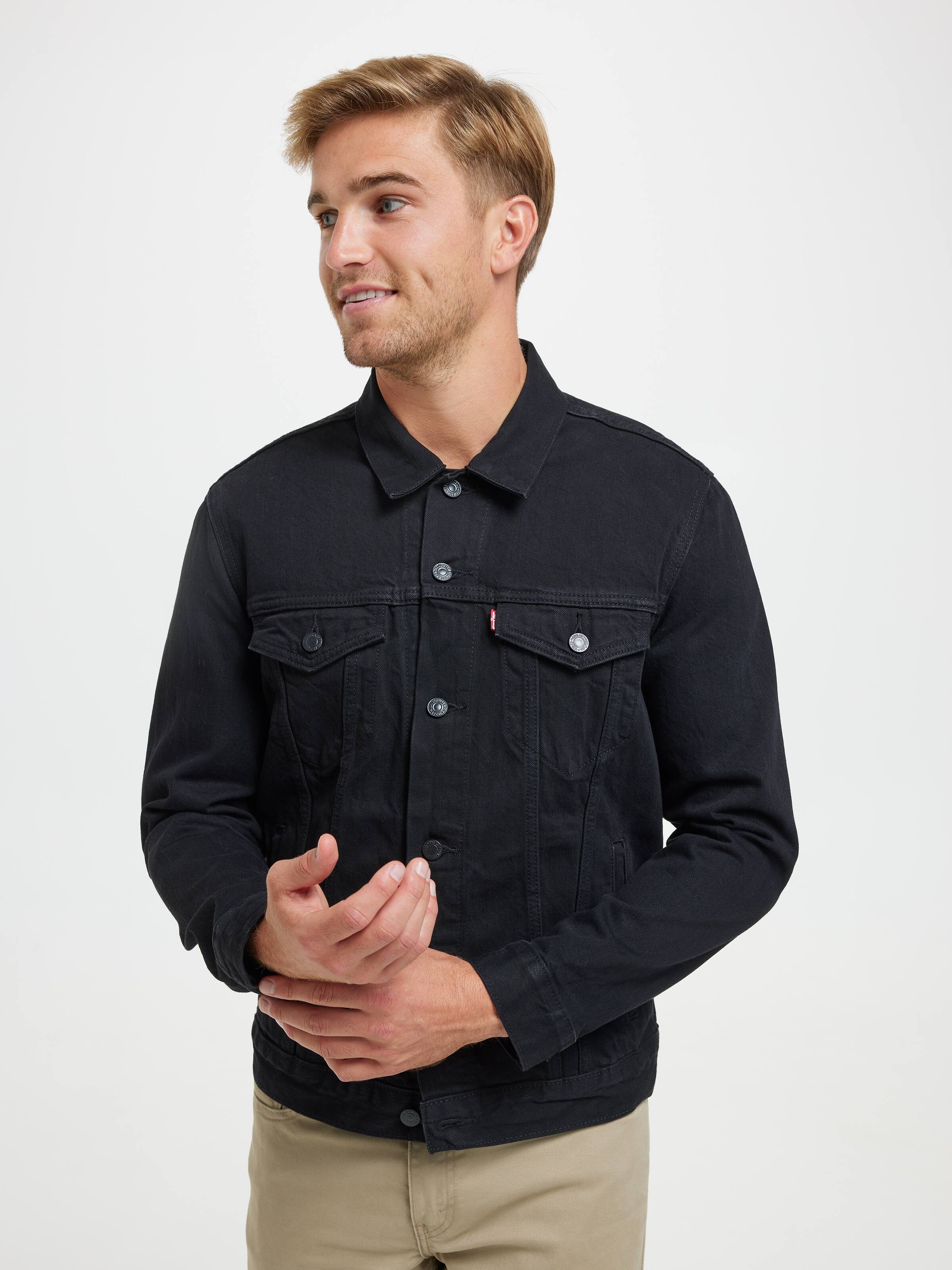 Trucker Jacket In Dark Horse Black
