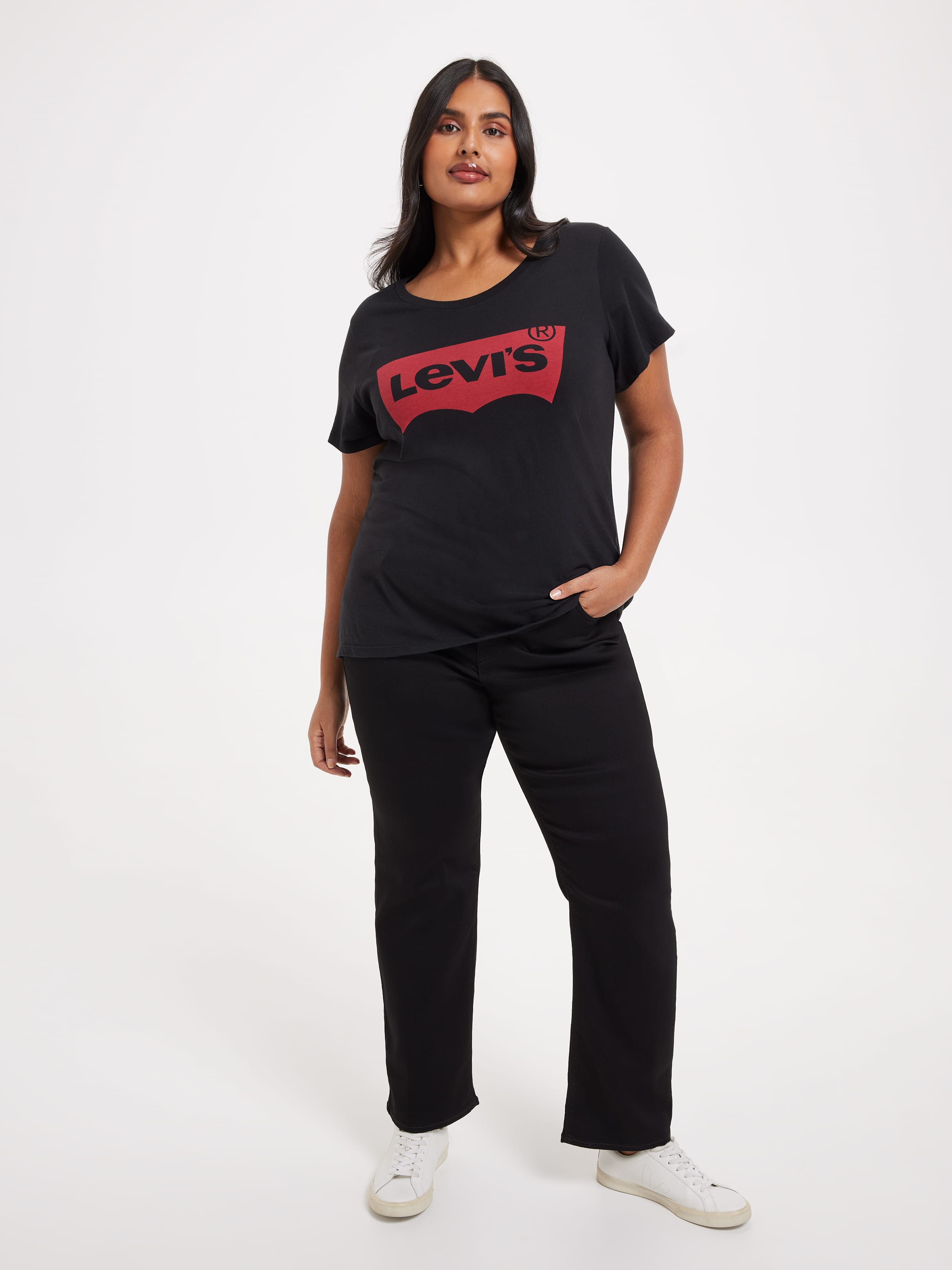 Curve Perfect Tee In Mineral Black