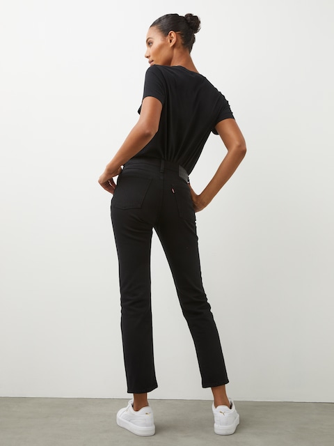Wedgie Straight Jean In Black Sprout Black - Just Jeans Online