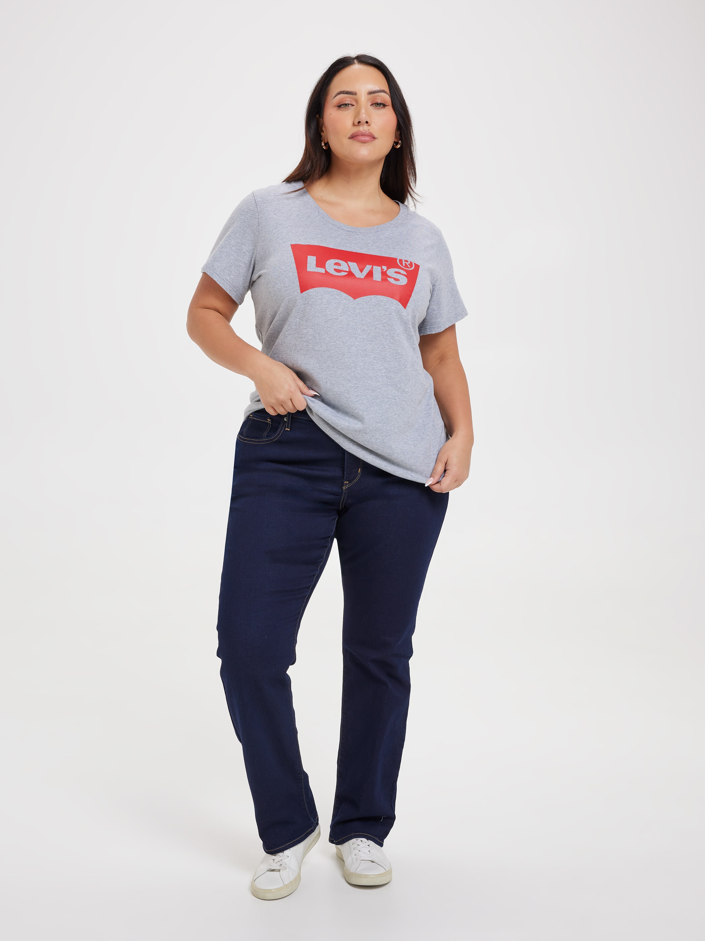 Curve Perfect Tee In Grey