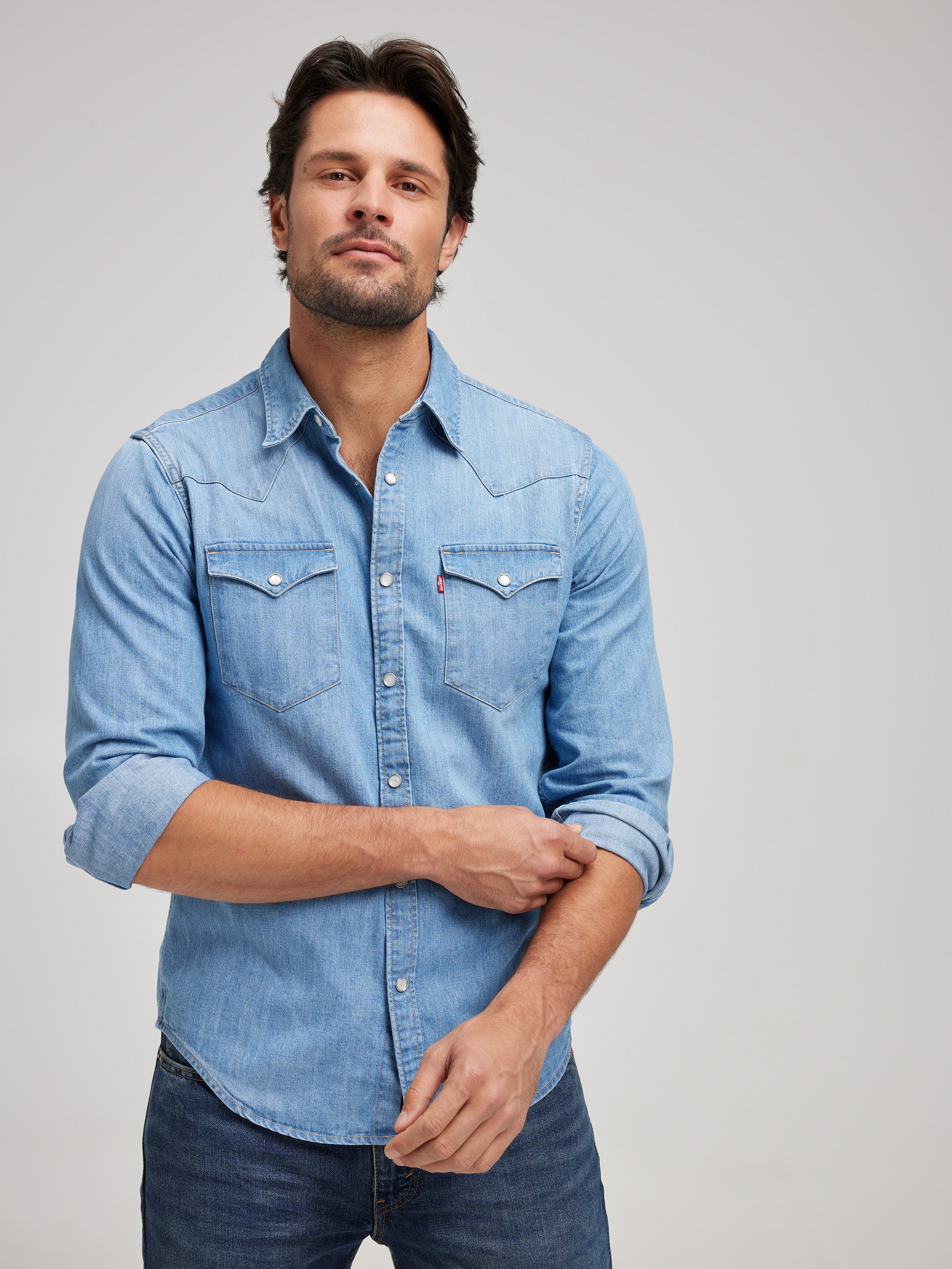 Levi's Levis Trendy Plus Size Essential Western Cotton Shirt