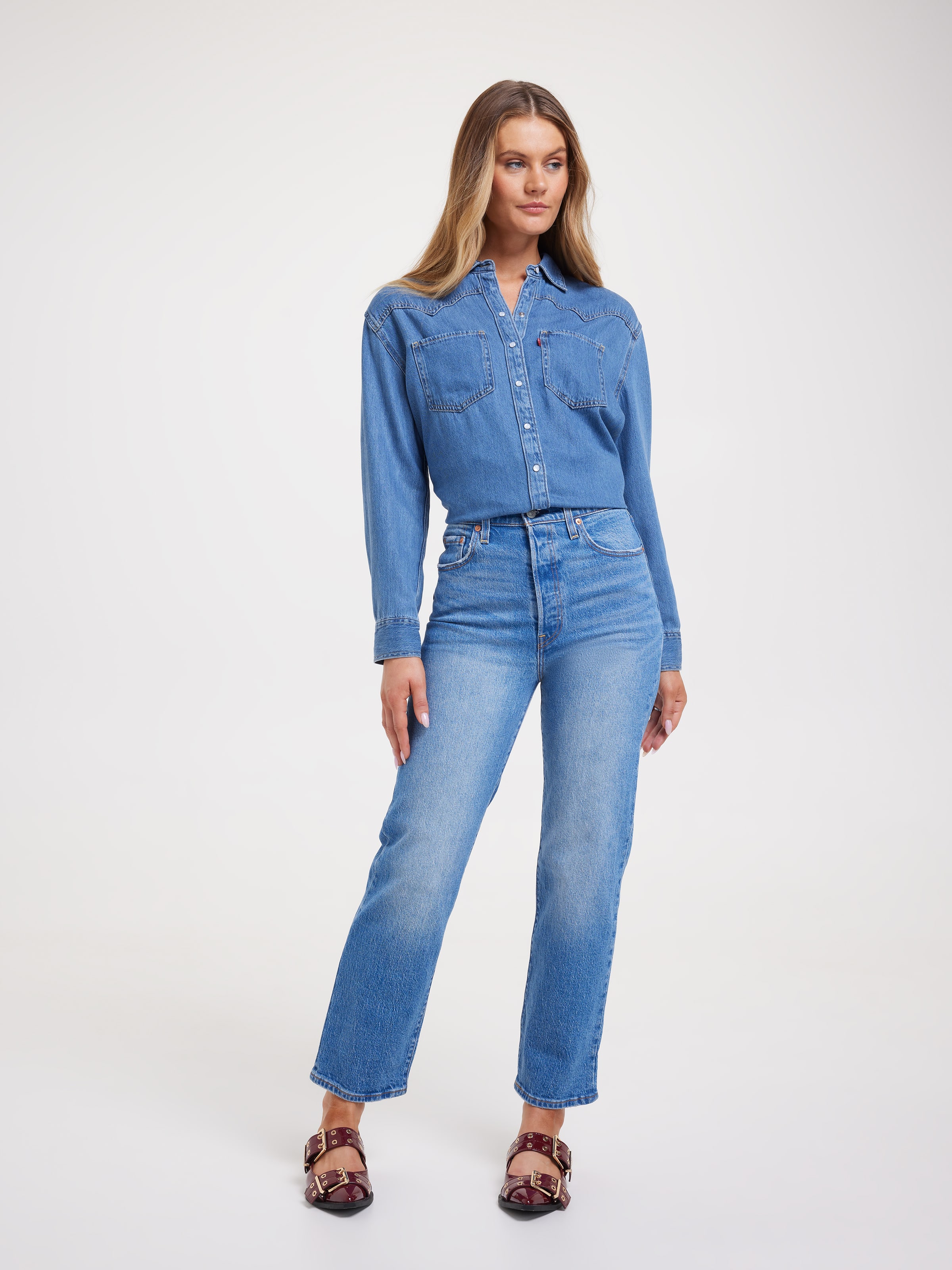 Ribcage Straight Ankle Jean In Dance Around
