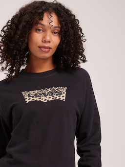 Standard Crew Sweatshirt In Leopard Caviar