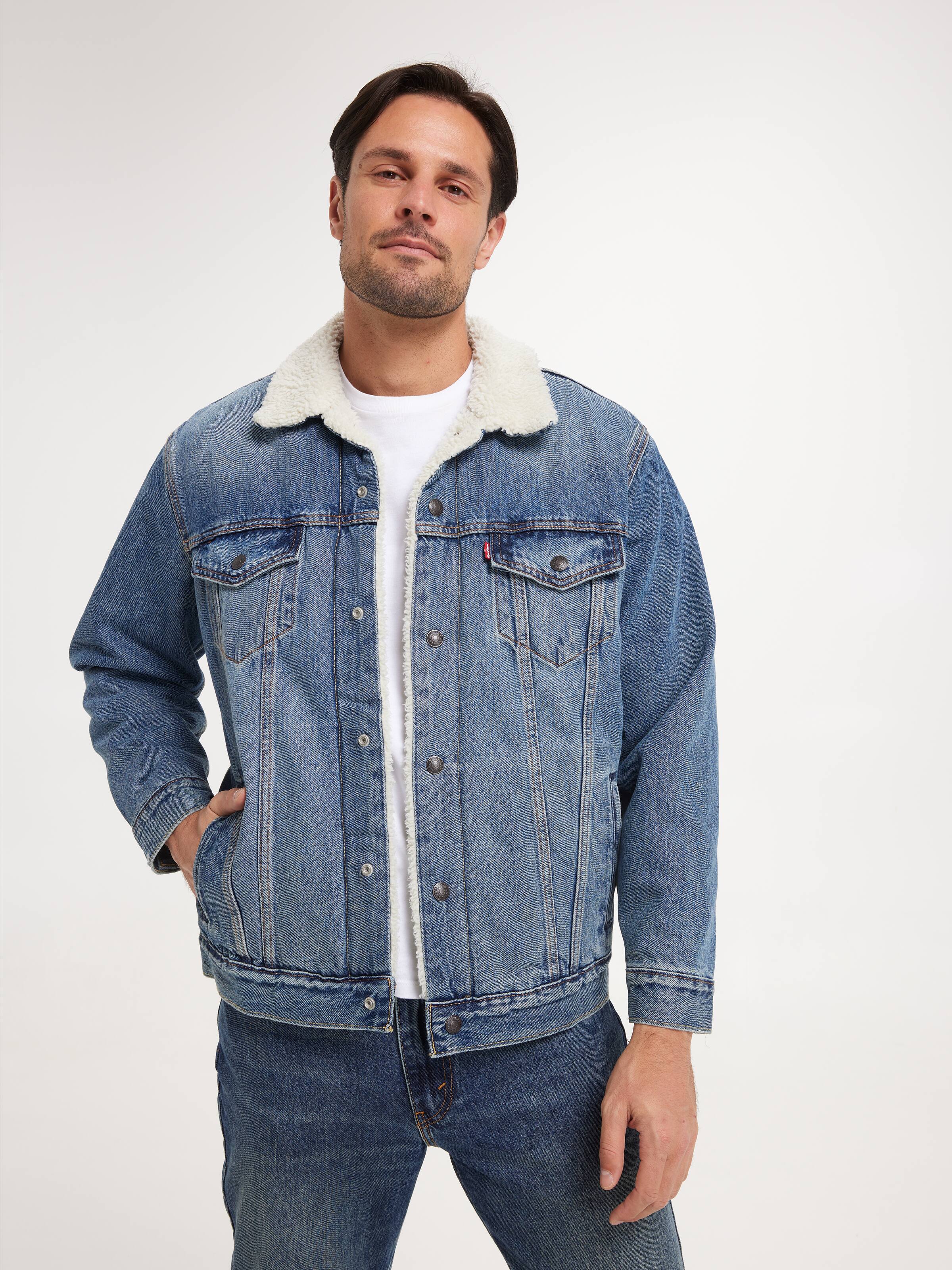 Relaxed Fit Sherpa Trucker In Emerald Bay Sherpa