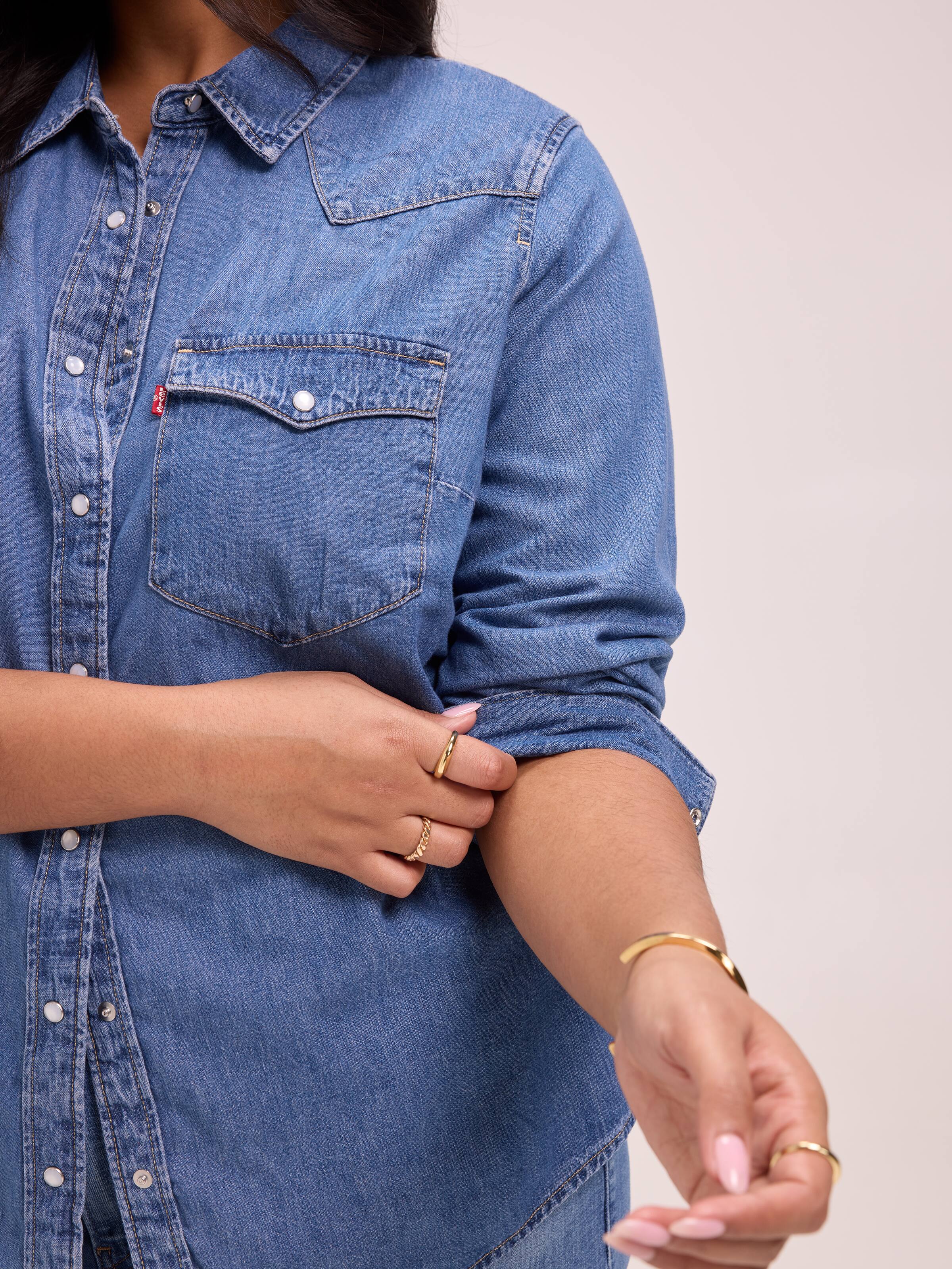 Curve Ultimate Western Shirt In Mighty Fine