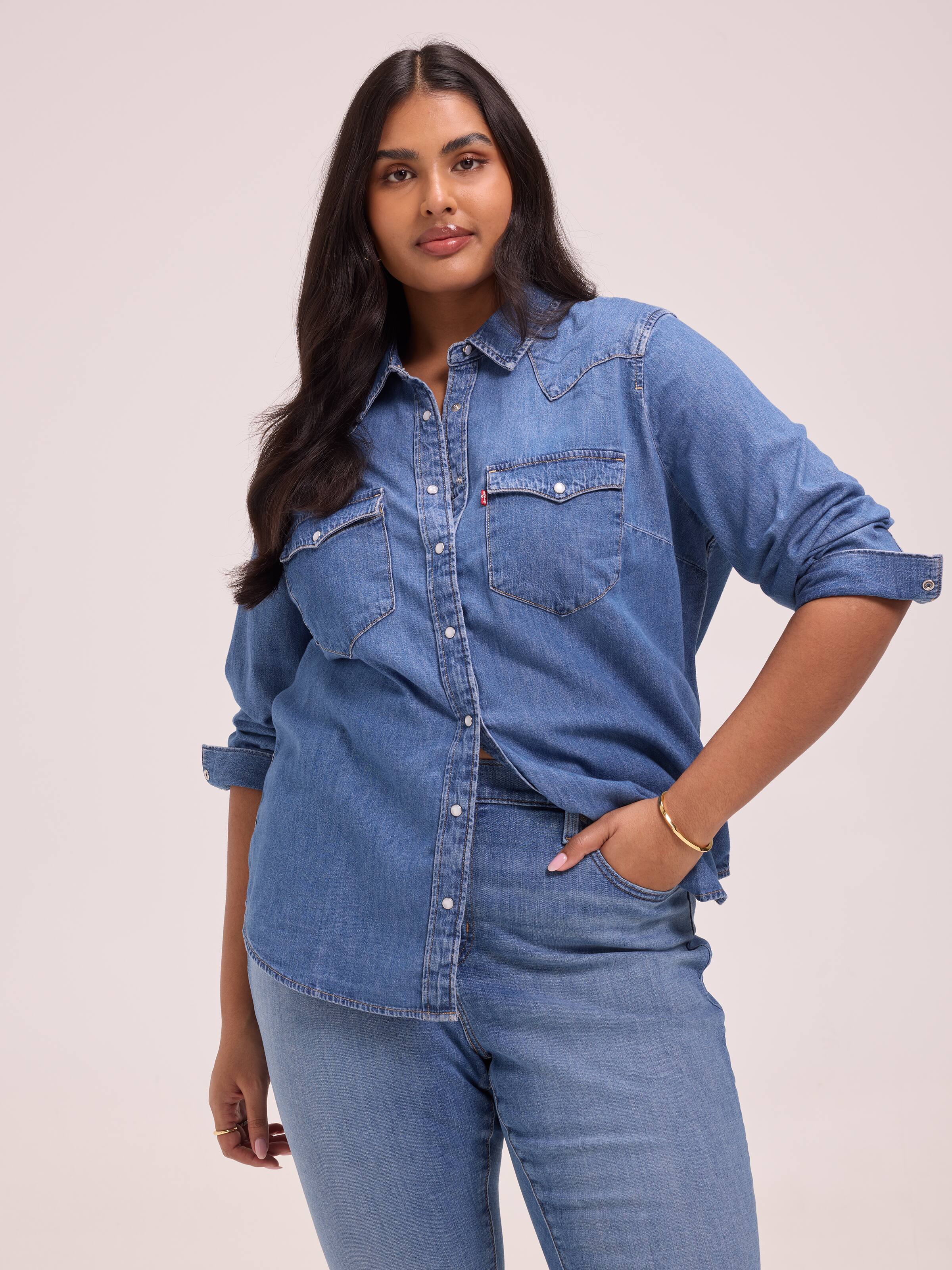 Curve Ultimate Western Shirt In Mighty Fine