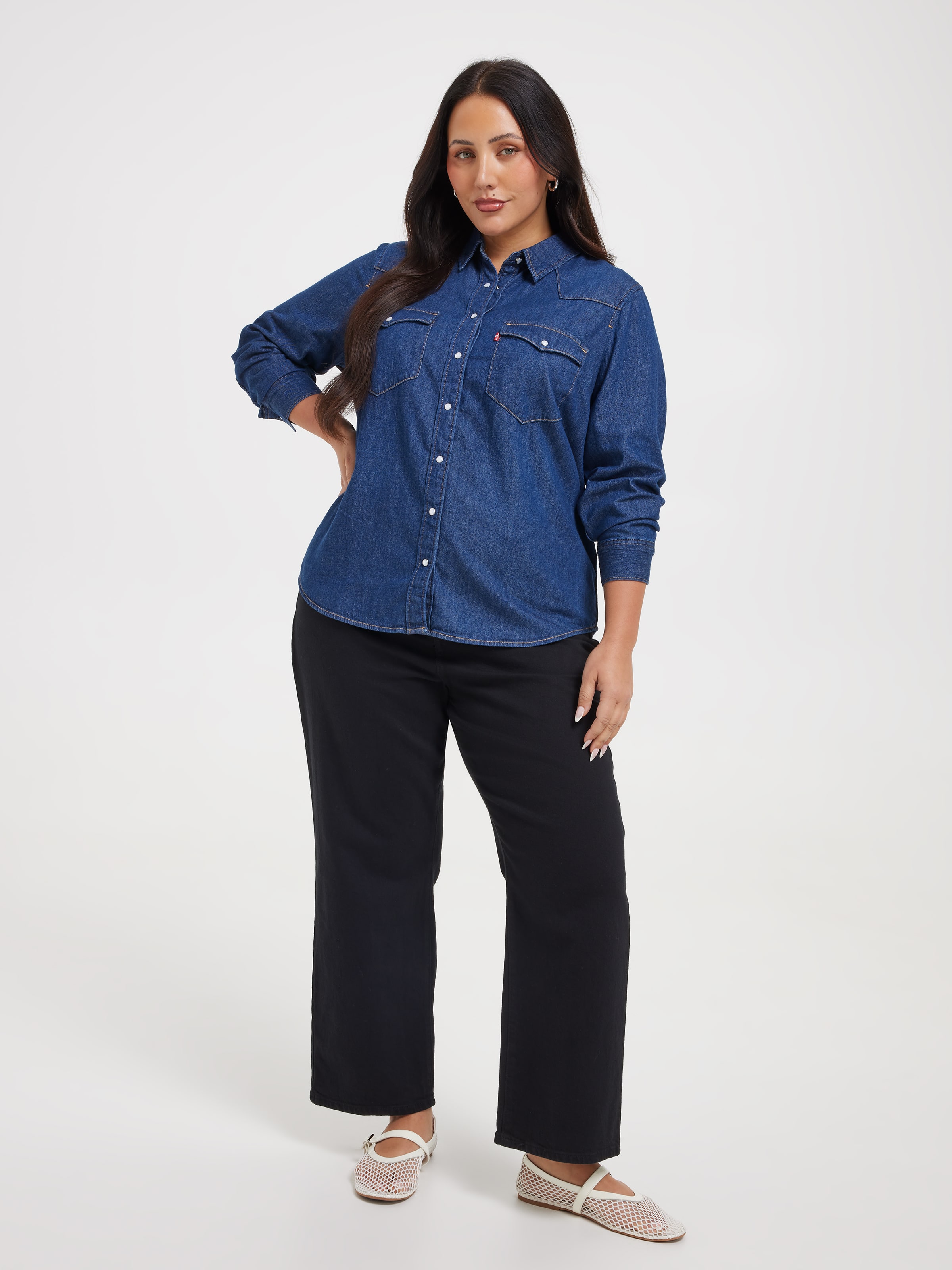 Curve Ultimate Western Shirt In Smokin Hot