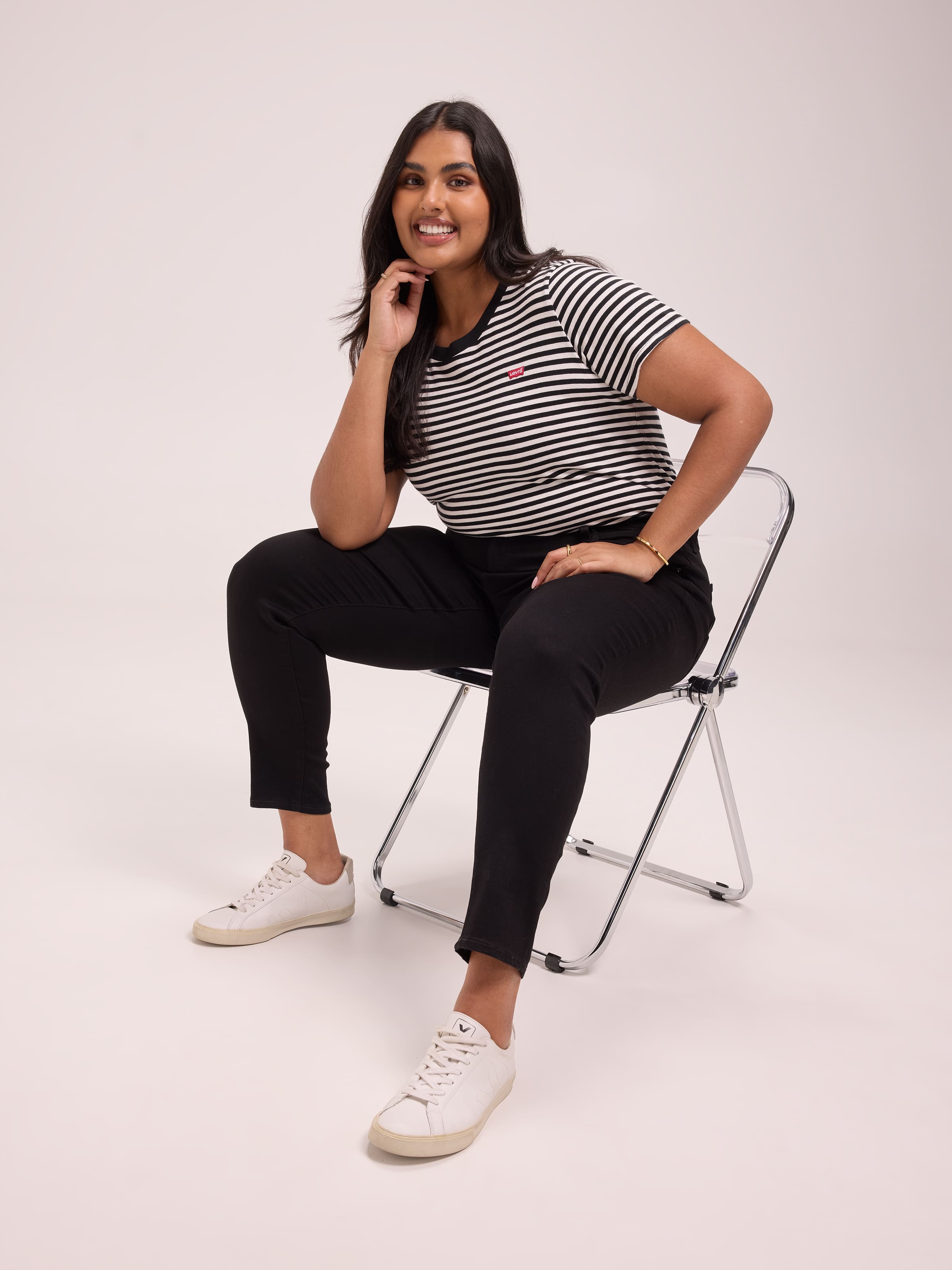 721 Plus Hi-Rise Skinny In Black Peony