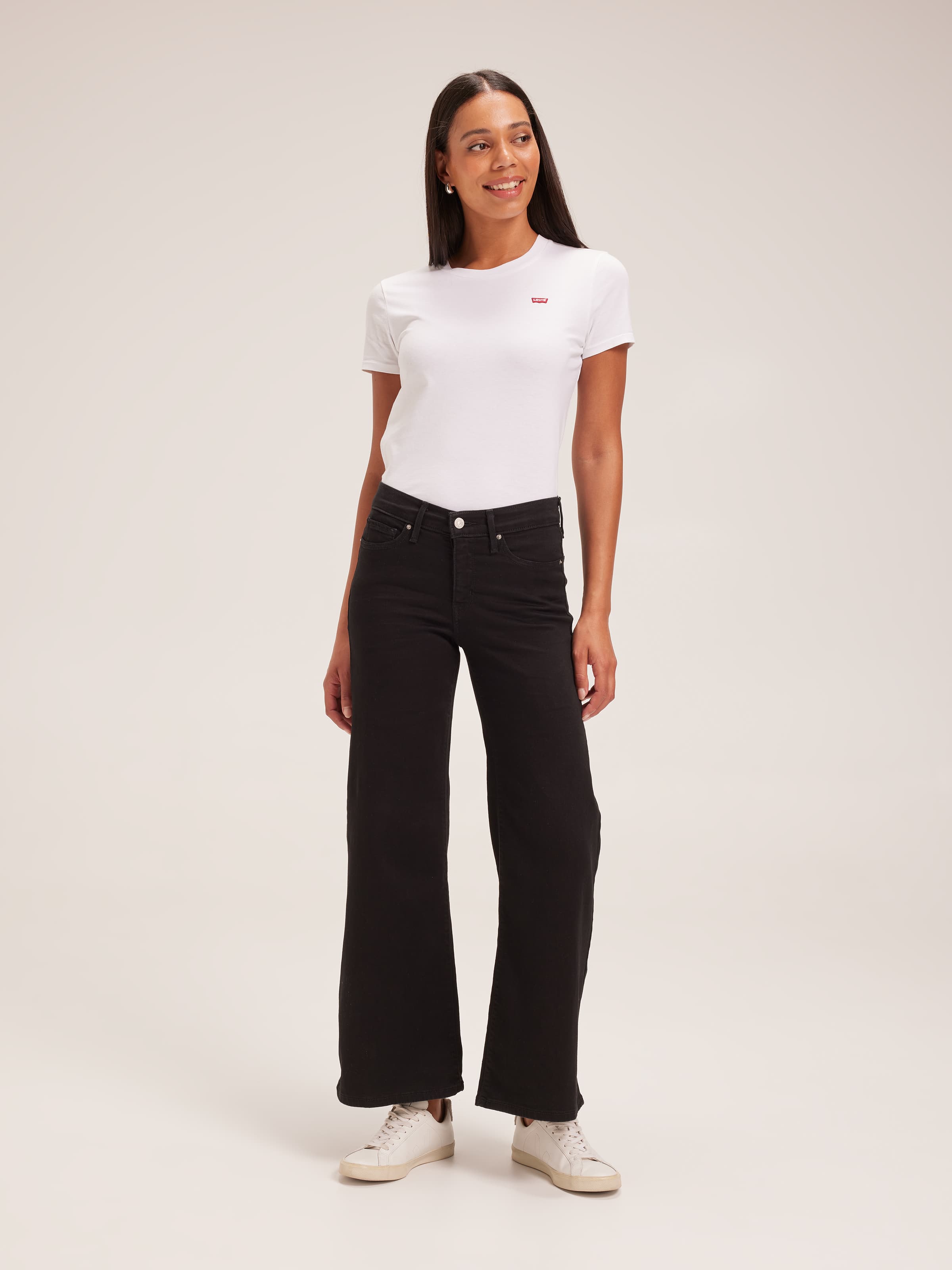 318 Shaping Wide Leg In Soft Black