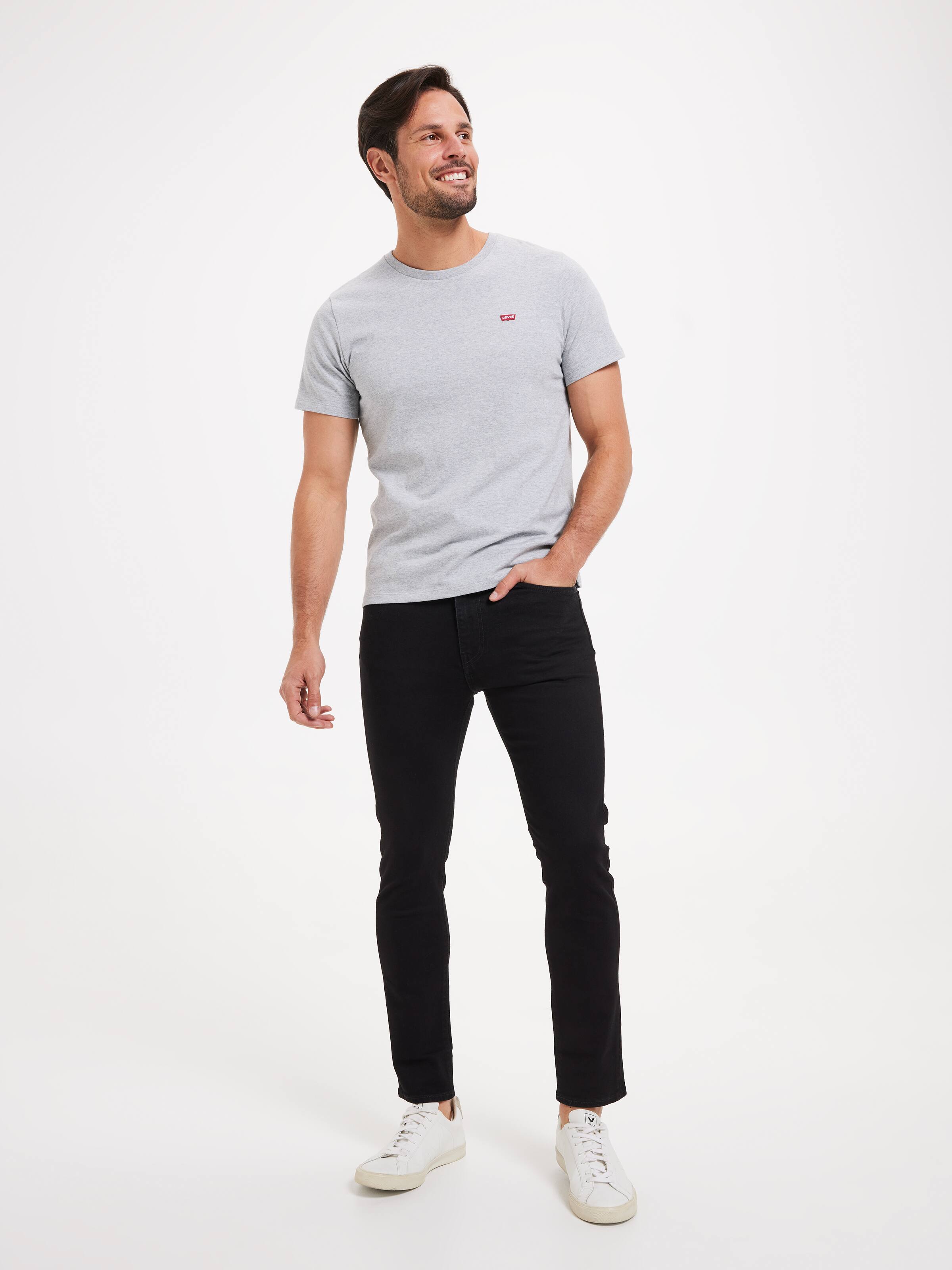 510 Skinny Jean In Black Leaf