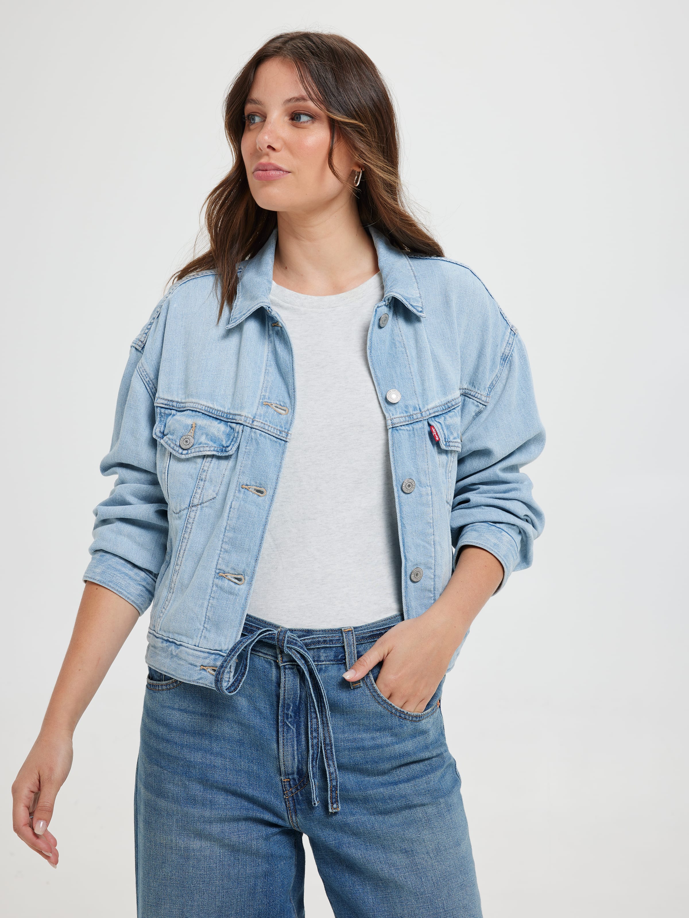 Shrunken 90'S Trucker Jacket In Luxury Trip
