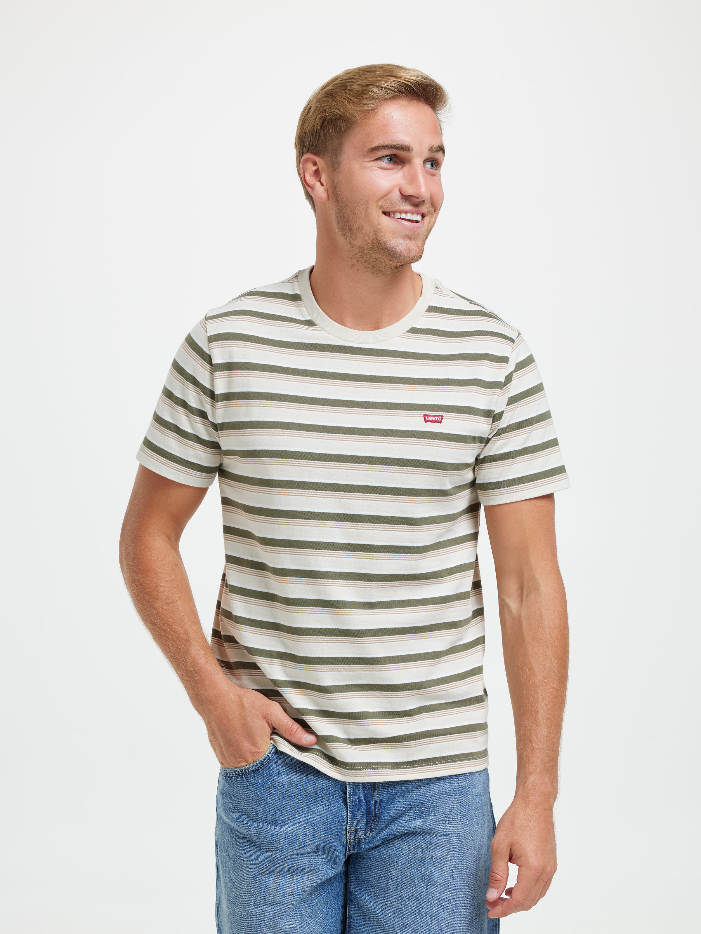Original Hm Tee In Banff Stripe Porridge
