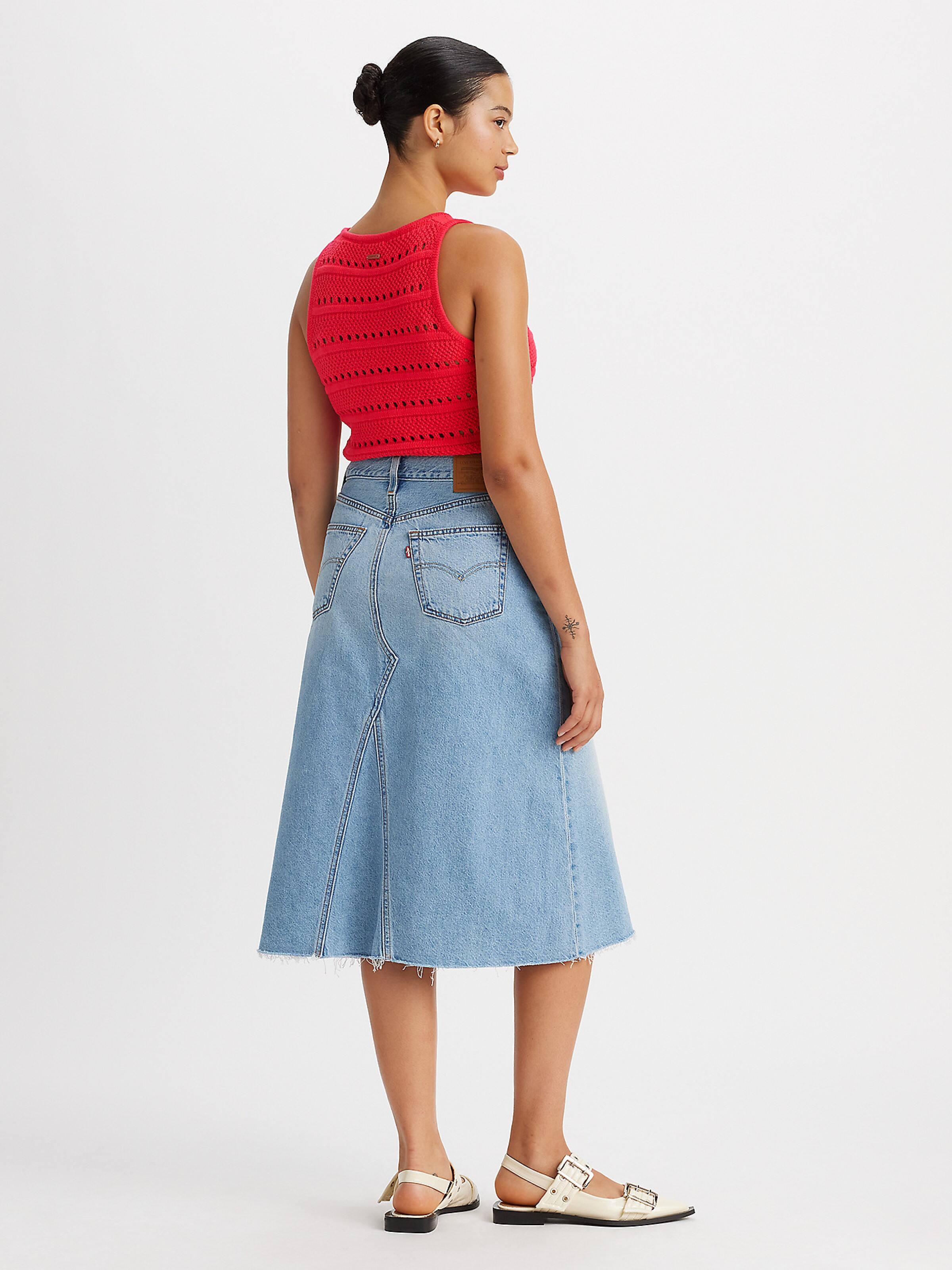High Rise Aline Decon Skirt In Secret Secret