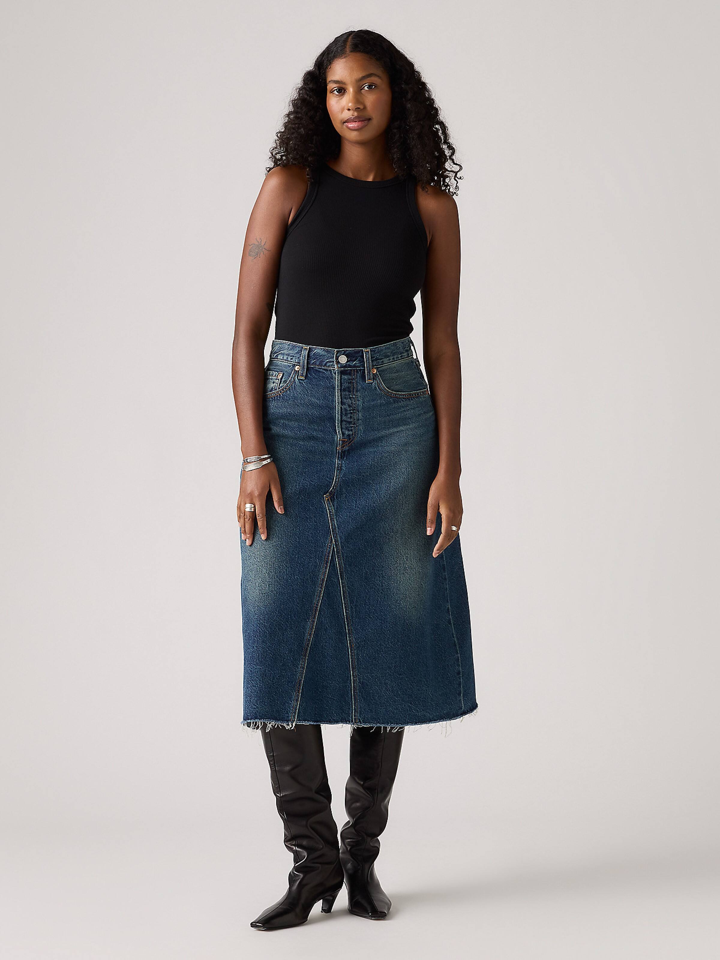 High Rise Aline Decon Skirt In Hinged Heart