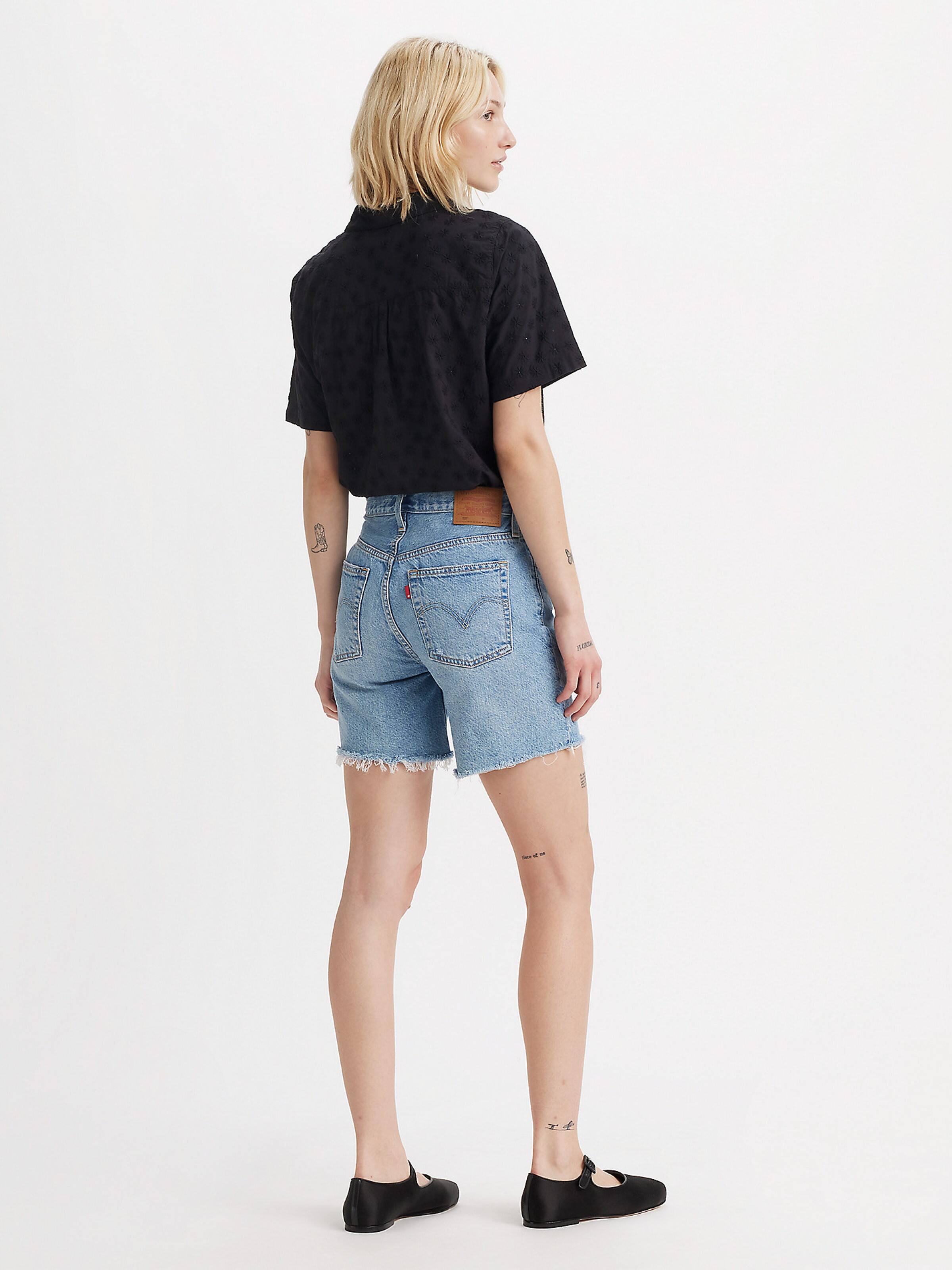 501 Mid Thigh Short In Fun Flare Lightweight