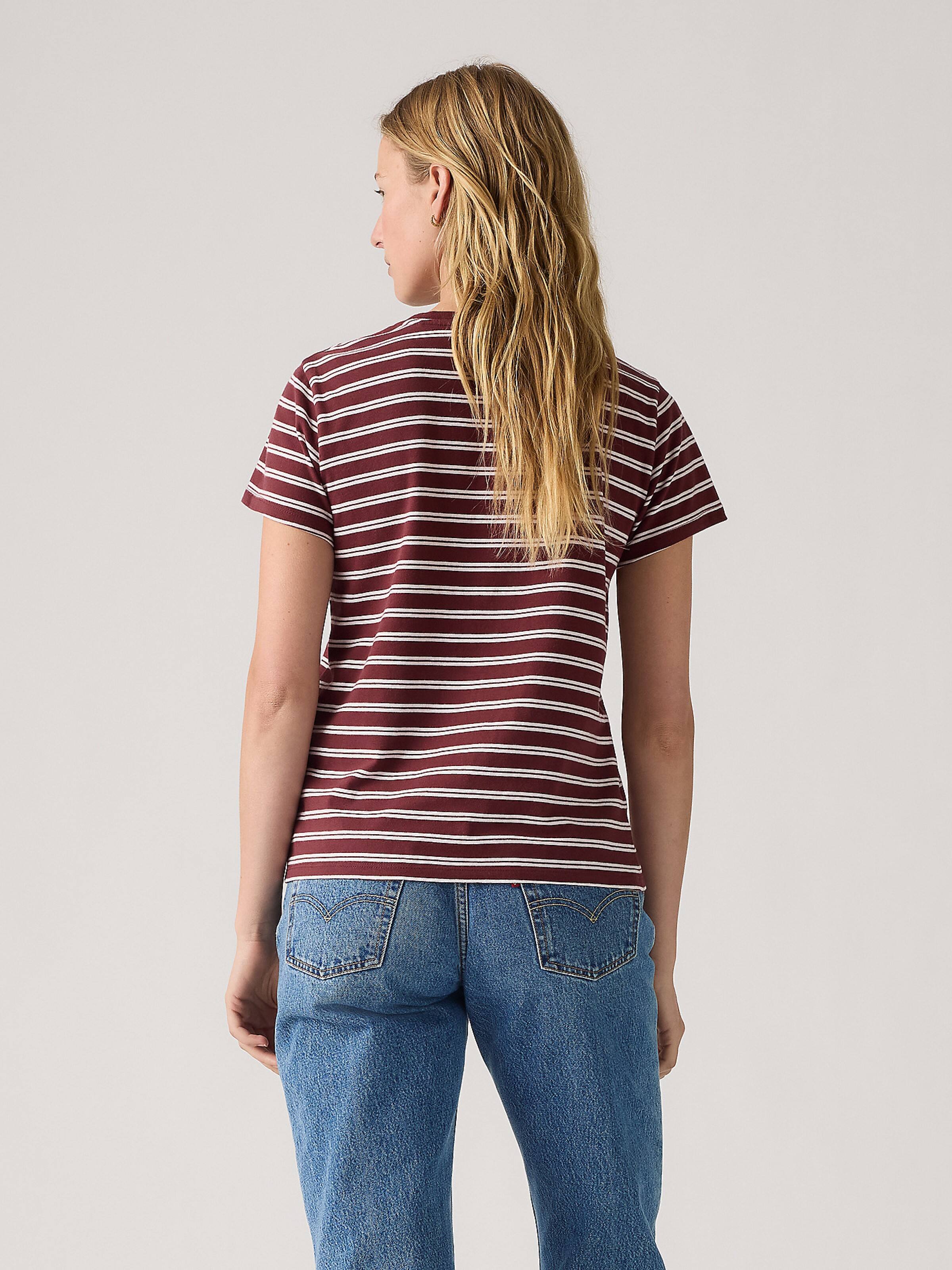 Perfect Hm Tee In Trudy Stripe Chocolate Truffle